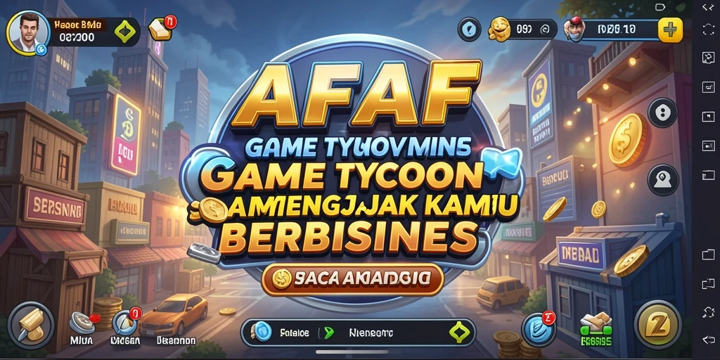 Tampilan menarik gameplay Tycoon di AFAF dengan elemen manajemen bisnis.