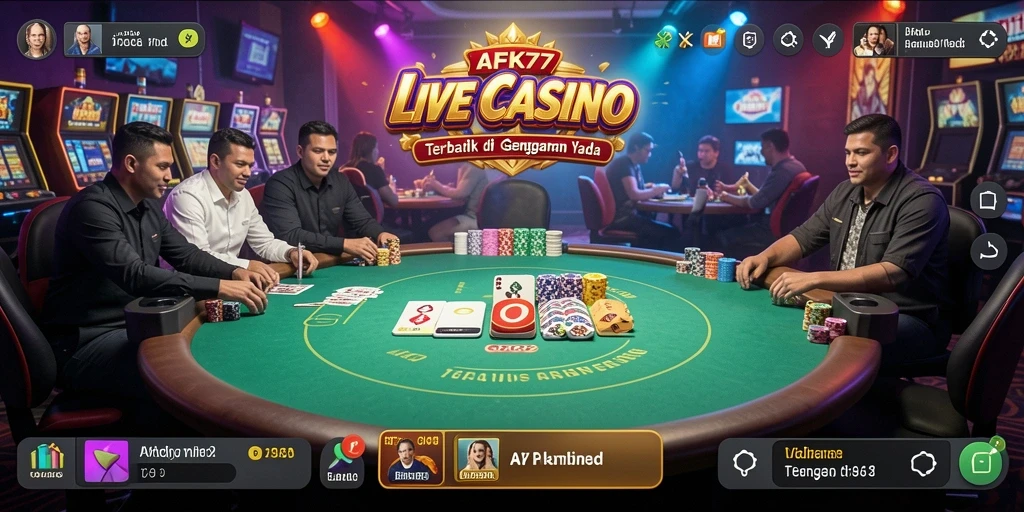 Tampilan gameplay AFK77 yang menarik dalam suasana Live Casino.