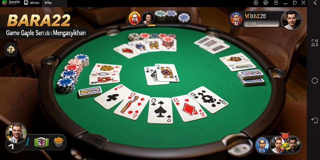 Tampilan gameplay Gaple yang menggugah selera dan interaksi sosial.