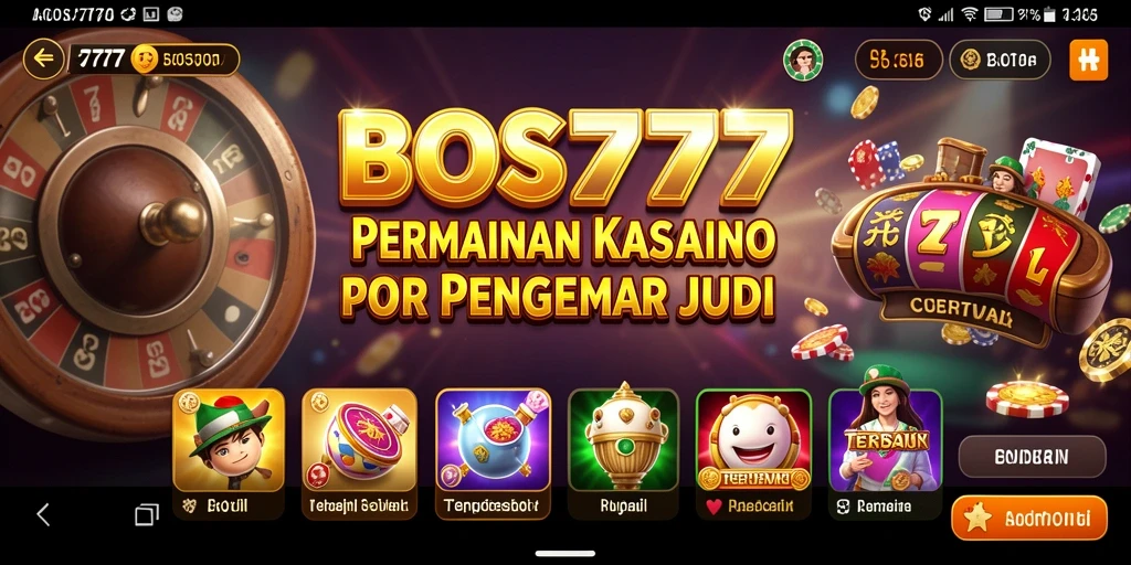 Tampilan gameplay seru di BOS777 dengan suasana Kasino yang mendebarkan.