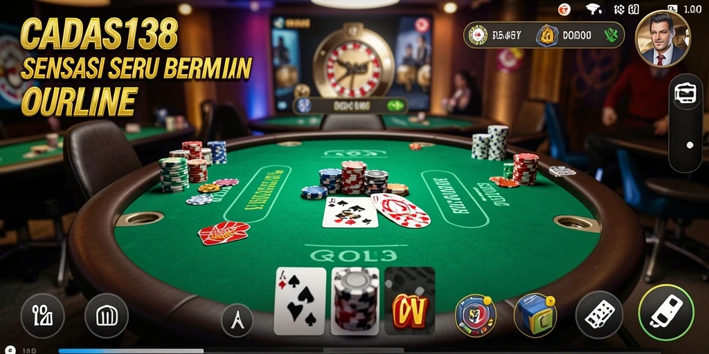 Tampilan gameplay seru Poker di CADAS138 yang menggugah semangat.