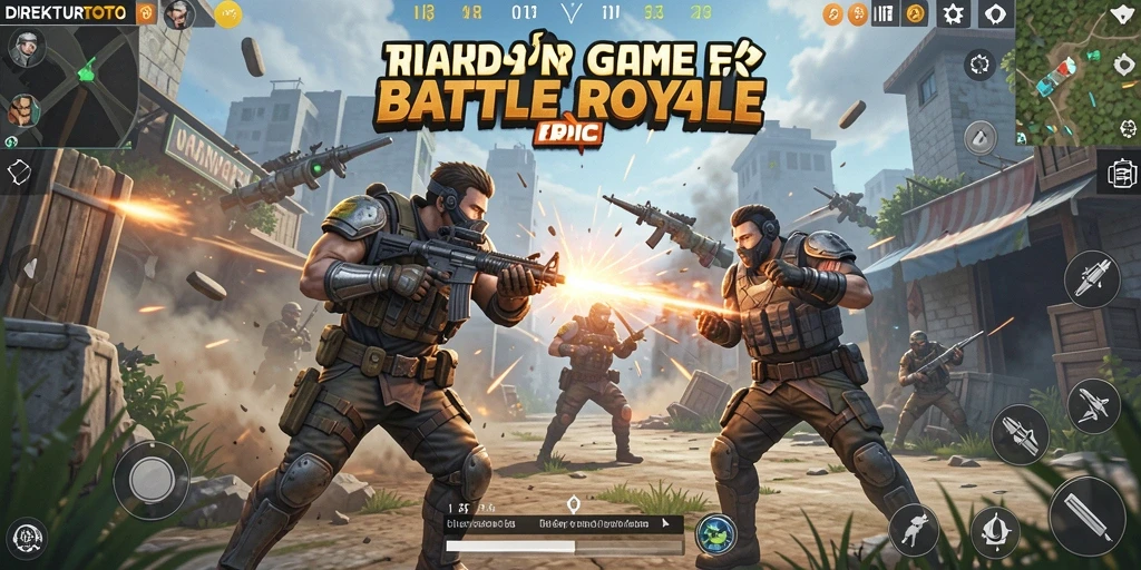 Tampilan seru gameplay Battle Royale di DIREKTURTOTO.