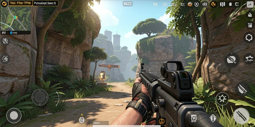 Gameplay IN22 yang menegangkan dan seru di medan perang.