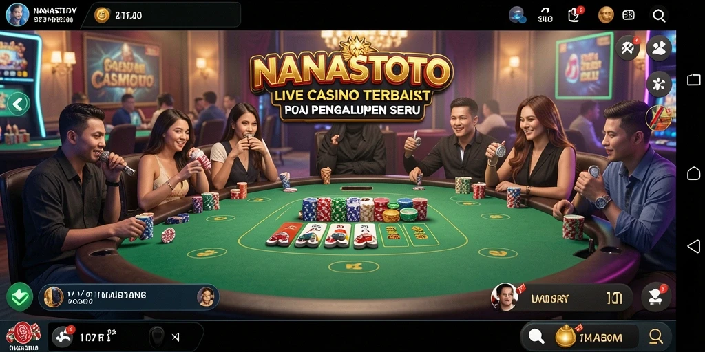 Tampilan menarik dalam gameplay Live Casino NANASTOTO.