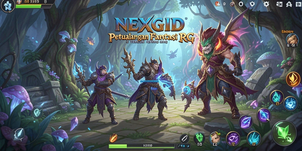 Tampilan screenshot NEXGID yang menunjukkan aksi pertempuran seru.