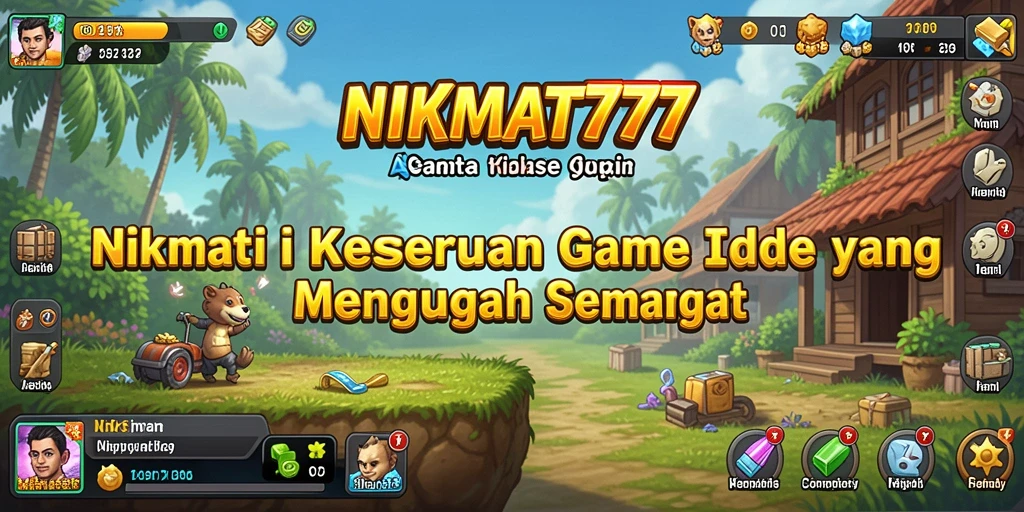 Tampilan gameplay Idle NIKMAT777 yang seru dan mengasyikkan.