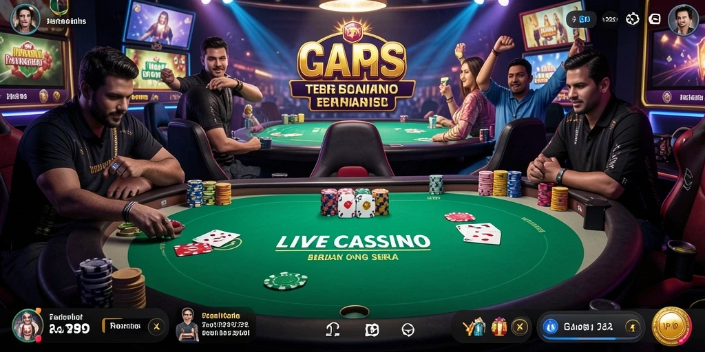 Tampilan seru gameplay Live Casino di V89 yang memukau.